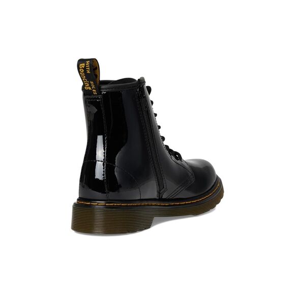 Dr Martens Jr Combat Black Glossy Leather  J Zip Up Boots Size 13 US - Picture 2 of 6